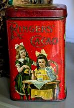 Antiek  museum kwaliteit cacao blik 1920 Ringer's chocolade, Ophalen, Gebruikt, Overige, Overige merken