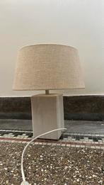 Lampje met crèmekleurige stoffen kap, Ophalen, Gebruikt, Rond, Minder dan 25 cm