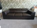 Echte leer 3+2+1 bankstellen, Huis en Inrichting, Ophalen, Gebruikt, 75 tot 100 cm, Leer