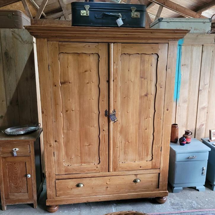 Brocante oude kast biedermeierkast servieskast keukenkast, Antiek en Kunst, Curiosa en Brocante, Ophalen