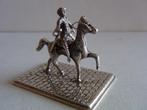 MIniatuur zilver EK335 ruiter te paard zilveren miniaturen, Antiek en Kunst, Verzenden, Zilver