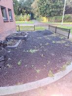 Basalt split, antraciet grind met matten (gratis), Tuin en Terras, Grind, Keien en Split, Ophalen, Antraciet, Zo goed als nieuw