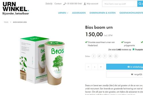 Bios urnen totaal 12 stuks, Huis en Inrichting, Overige Huis en Inrichting, Nieuw, Ophalen of Verzenden