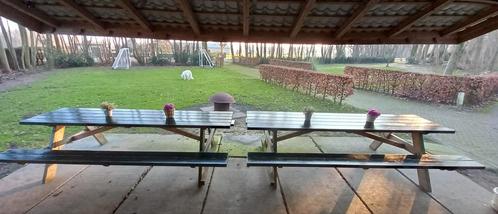 Grote picknicktafel 2 stuks, XXL: 300cm lang, zeer stevig, Tuin en Terras, Picknicktafels, Gebruikt, Rechthoekig, Ophalen