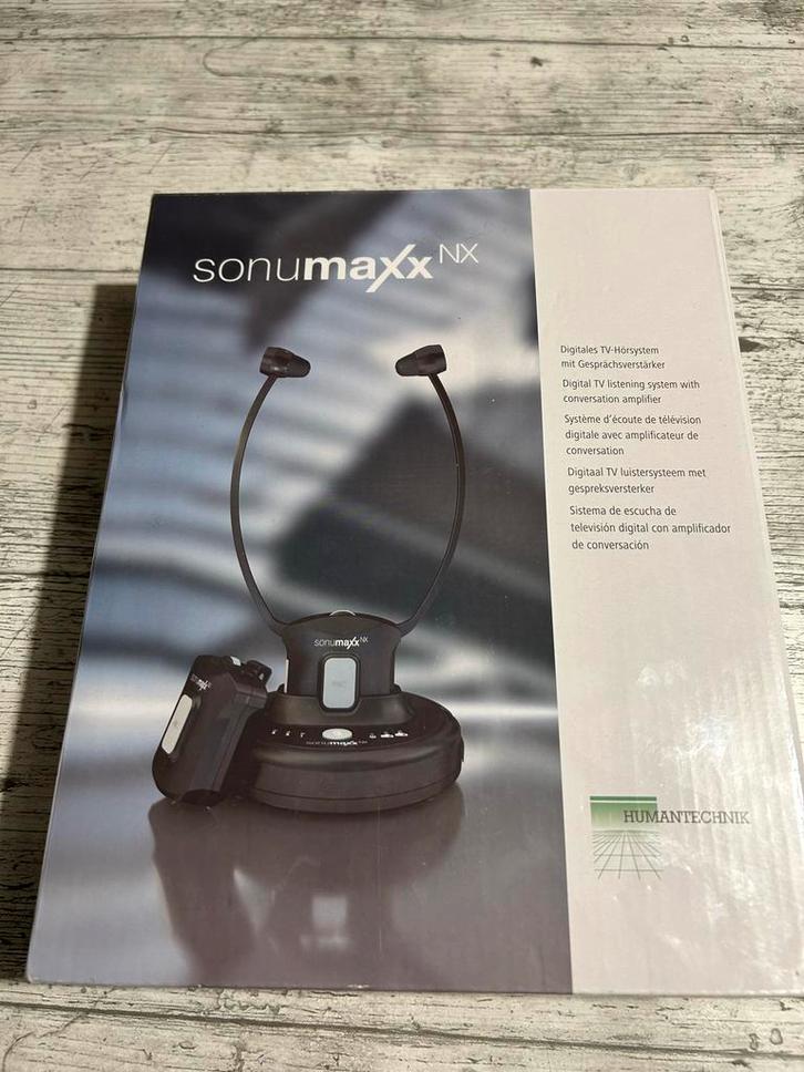 Sonumaxx NX Digitaal TV Luisterhulp met Kinbeugel, Audio, Tv en Foto, Koptelefoons, Nieuw, Op oor (supra aural), Overige merken