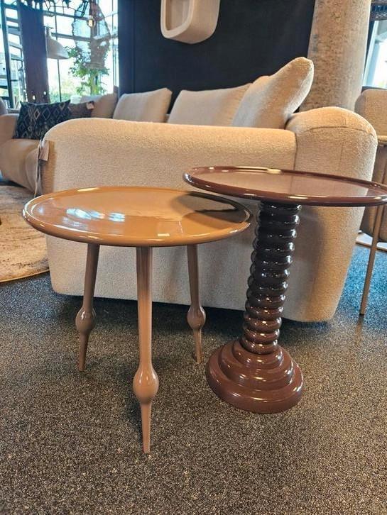 Bijzettafel metaal trendy, Huis en Inrichting, Tafels | Bijzettafels, Nieuw, Rond, 45 tot 60 cm, Minder dan 55 cm, Metaal of Aluminium