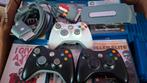 3 controllers, harde schijf xbox 360,, Spelcomputers en Games, Ophalen of Verzenden, Zo goed als nieuw, Controller, Xbox Original