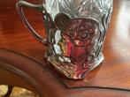 WMF glashouder art nouveau art deco jugendstil antiek + glas, Ophalen of Verzenden