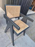 Zwarte (eetkamer)stoel met rotan (opknapper), Ophalen, Gebruikt, Zwart, Eén