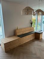 Houten eetkamer bank, Huis en Inrichting, Banken | Bankstellen, Ophalen of Verzenden, Zo goed als nieuw
