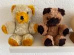 2 Brocante Vintage Mohair beer Beige Geel & Bruine vacht Gl, Ophalen of Verzenden
