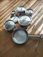 Pannenset, Huis en Inrichting, Keuken | Potten en Pannen, Ophalen, Gebruikt, Rvs, Pannenset