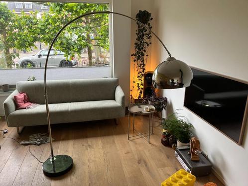 Vintage booglamp, Huis en Inrichting, Lampen | Vloerlampen, 150 tot 200 cm, Metaal, Overige materialen, Ophalen of Verzenden