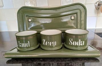 Emaile rek Zand Zeep Soda Vintage beschikbaar voor biedingen