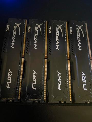 HyperX Fury 4x4gb DDR4 RAM - Set van 4 beschikbaar voor biedingen
