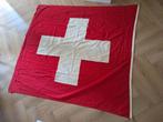 Oude zware Zwitserse Vlag (148cm bij 140cm), Ophalen of Verzenden, Gebruikt