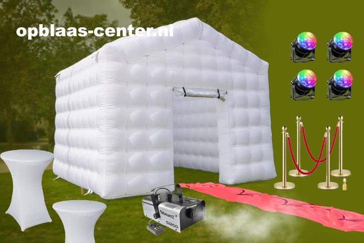HUUR Opblaasbare Nightclub Partytent Wit 4 meter, Tuin en Terras, Partytenten, Nieuw, Ophalen of Verzenden