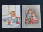 2 Stuks Nostalgische Vintage Prints, Ophalen of Verzenden, Zo goed als nieuw, 1940 tot 1960, Prent