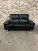 Zwarte leren Natuzzi Edition bank, Ophalen, Gebruikt, 100 tot 125 cm, 150 tot 200 cm