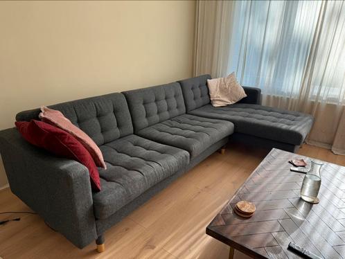 Hoekbank ikea Landskrona grijs, Huis en Inrichting, Banken | Complete zithoeken, Zo goed als nieuw, Ophalen