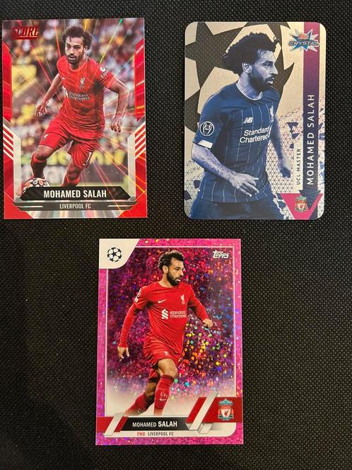 Drie Mohamed Salah voetbalkaartjes, Hobby en Vrije tijd, Stickers en Plaatjes, Zo goed als nieuw, Plaatje, Ophalen of Verzenden