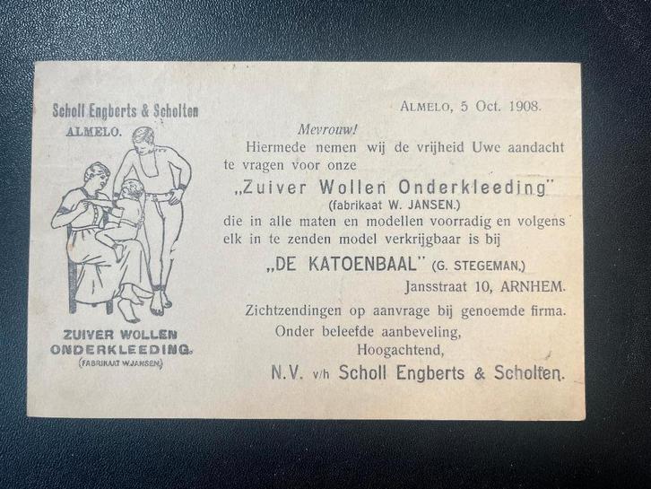 Mooi particulier bedrukte briefkaart Geuzendam 78, 1908, Postzegels en Munten, Brieven en Enveloppen | Nederland, Briefkaart, Verzenden