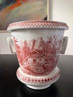 Bloempot oost petrus regout rood, Ophalen of Verzenden