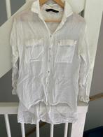 ZARA WIT LINEN DAMES BLOUSE, MAAT: M, Kleding | Dames, Maat 38/40 (M), Ophalen of Verzenden, Zo goed als nieuw, Wit