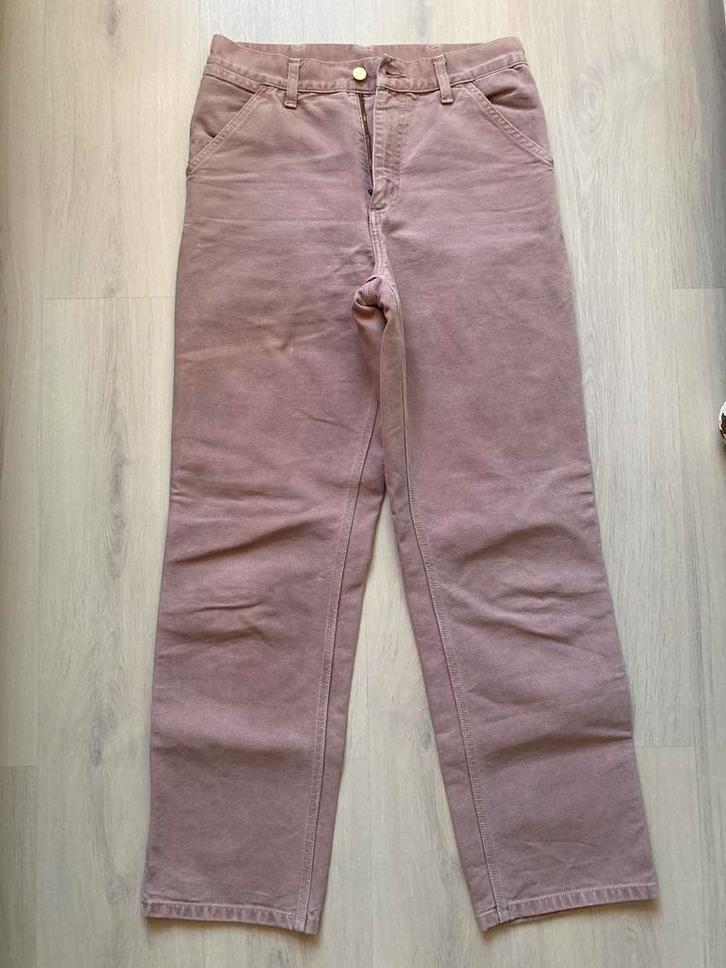 Carhartt single knee pant 28 x 32 dusty rose roze WIP broek, Kleding | Heren, Spijkerbroeken en Jeans, Zo goed als nieuw, W32 (confectie 46) of kleiner