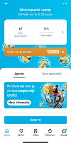 Albert Heijn 2e bioscoop kaartje gratis, Tickets en Kaartjes, Twee personen, Kortingskaart