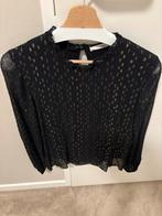 Aiko bloesje met gouddraad - Maat XS, Verzenden, Zo goed als nieuw, Maat 34 (XS) of kleiner, Zwart