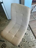 4 teddy stof eetkamer stoelen creme kleur, Huis en Inrichting, Fauteuils, Ophalen of Verzenden, Zo goed als nieuw, Minder dan 75 cm
