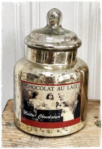 Snoep/ of chocoladepot van armeluiszilver, nostalgische afb. beschikbaar voor biedingen