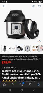 Instant Pot Duo Crisp 11-in-1 Multicooker met Airfryer, Witgoed en Apparatuur, Ophalen of Verzenden, Gebruikt, Airfryer, 1500 gram of meer