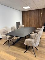 Eettafel met stoelen, Huis en Inrichting, Tafels | Eettafels, 100 tot 150 cm, Eikenhout, 200 cm of meer, Ophalen of Verzenden