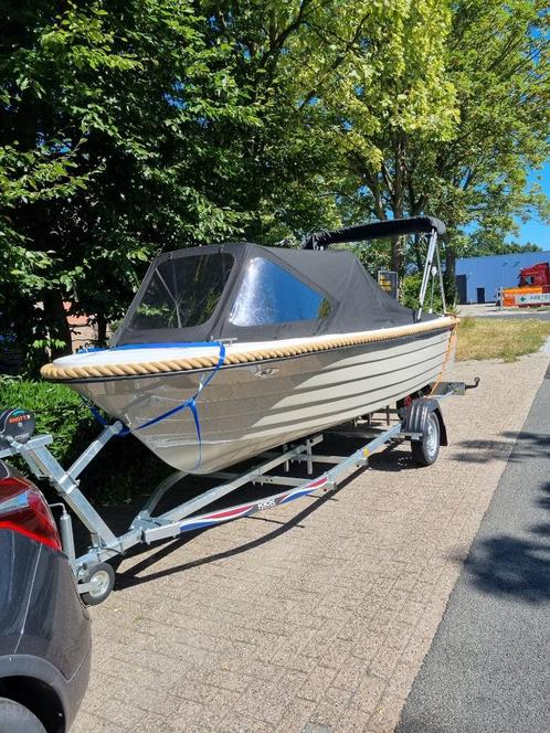 Sloep Valory 475_ 6 pers, incl. Trailer en Honda motor, Watersport en Boten, Sloepen, Zo goed als nieuw, 10 tot 30 pk, 3 tot 6 meter
