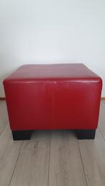 Hocker groot vierkant rood ▪︎ poef, Ophalen, Gebruikt, Modern, 50 tot 75 cm