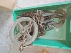 Zware vintage takel., Antiek en Kunst, Ophalen of Verzenden