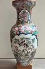 Porseleinen Vaas Familie Rose Chinoiserie Vintage, Ophalen of Verzenden