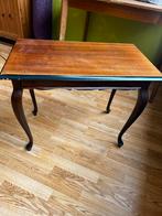 Antieke Bijzettafel met Gebruikerssporen, Minder dan 55 cm, Gebruikt, Rechthoekig, Hout