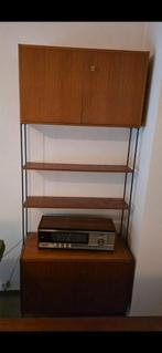 Mid Century Modulair Wandsysteem, Huis en Inrichting, Kasten | Buffetkasten, Ophalen of Verzenden, 25 tot 50 cm, 200 cm of meer