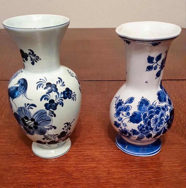 Delfts Blauwe Vazen Set, Huis en Inrichting, Woonaccessoires | Vazen, Zo goed als nieuw, Blauw, 50 tot 75 cm, Aardewerk of Porselein