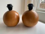 2 Houten Schemerlampvoeten - DIY Project, Ophalen of Verzenden, Gebruikt, Hout, Minder dan 100 cm