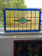 Glas in Lood: 69x69 met lijst & 72x45 zonder, Antiek en Kunst, Ophalen