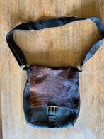 Schoudertas van leer. Z.g.a.n., Ophalen of Verzenden, Zo goed als nieuw, Zwart, Leer