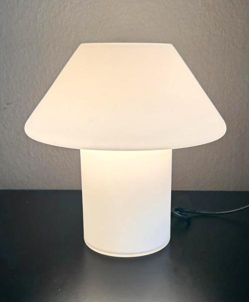 Vintage Hala Zeist paddenstoellamp – wit opaalglas, Huis en Inrichting, Lampen | Tafellampen, Zo goed als nieuw, Minder dan 50 cm