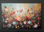 Bloemenschilderij 150 breed en 100 hoog, Ophalen, 125 cm of meer, Zo goed als nieuw, Schilderij