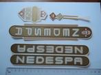 sticker oud VESPA NEDESPA origineel vintage set retro origin, Verzenden, Zo goed als nieuw, Bedrijf of Vereniging