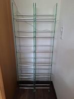 Glazen DVD rek (2 stuks), Huis en Inrichting, Ophalen, Gebruikt, 75 tot 150 discs, Glas