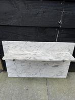 Vintage wastafel met marmerachterwand, Ophalen, Gebruikt, Steen, Wastafel